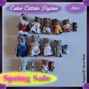 15-Pack Vintage Bear Figures